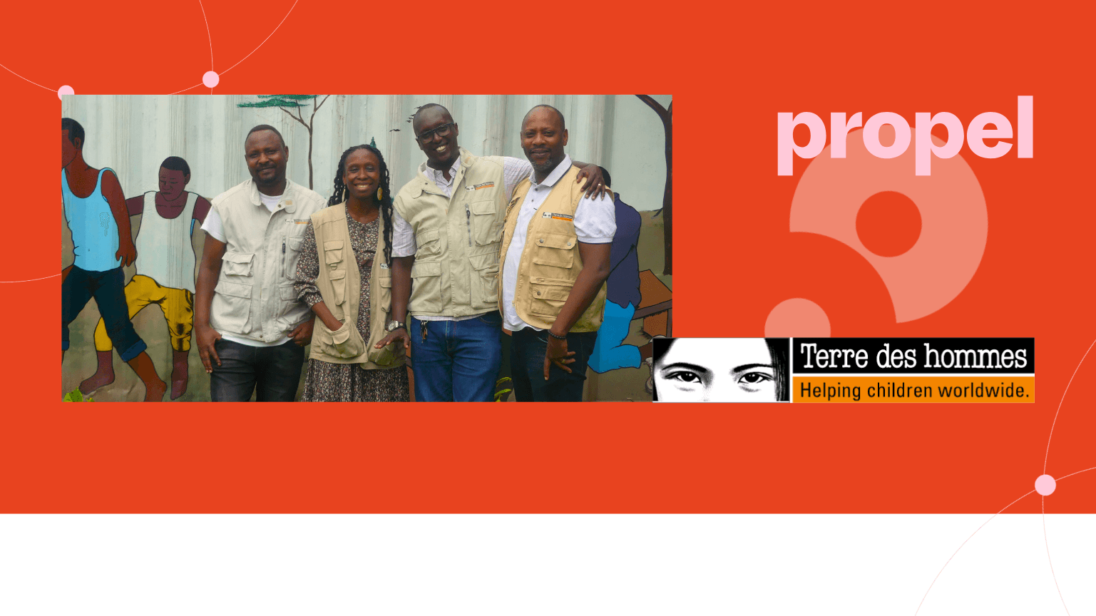 Banner showing the collaboration between Propel and Terre des Hommes Burundi